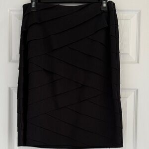 White House Black Market Black Tiered Pencil Skirt